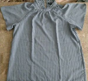 Chic Striped High Neck Top
