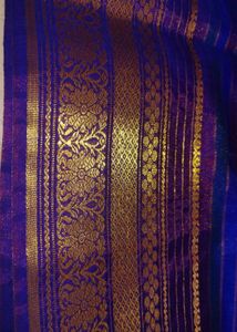 🔥2 Vibrant Blue &amp; Pink Striped Saree