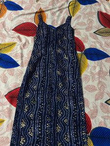 Navy Blue jaipuri Ethnic kurta