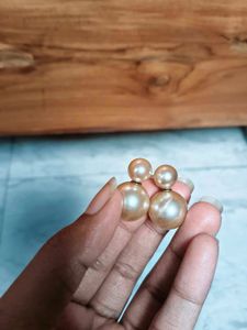 Elegant Pearl Double Ball Earrings