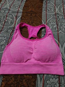 Pink Sports Bra