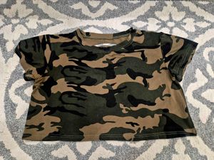 Camouflage Cropped T-Shirt