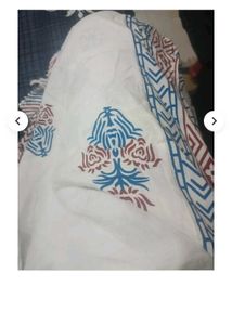 Elegant White Kurta Set with Floral Print