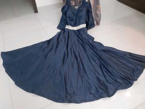 Elegant Navy Blue Ethnic Gown
