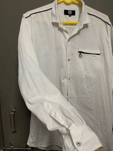 Unisex Stylish Pure Cotton White Shirt