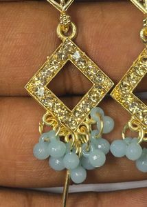 Beautiful Gold Toned Diamond Earrings
