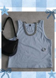Light Blue Sleeveless Tank Top