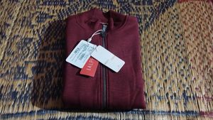 New Maroon Solid Hoodie/Jacket
