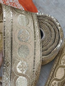 Gold Sequin Lace Trim