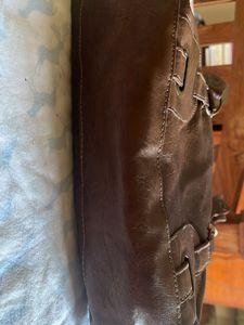 Classic Brown Faux Leather Shoulder Bag