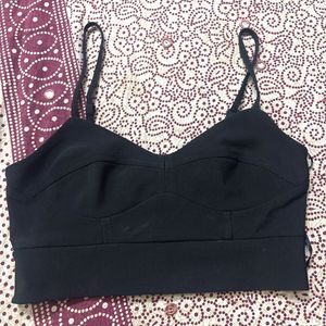 Chic Black Spaghetti Strap Corset Top