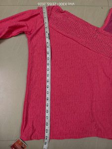New Chic Pink Bell Sleeve Top