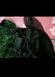 Sparkling Green Sequin Lehenga Choli Set