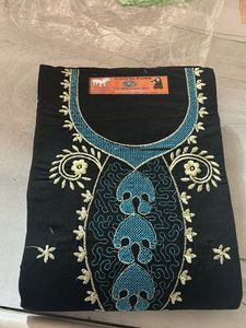 Unstitched Woolen Embroidered Suit Material