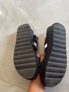 Stylish Black &amp; Silver Sandals