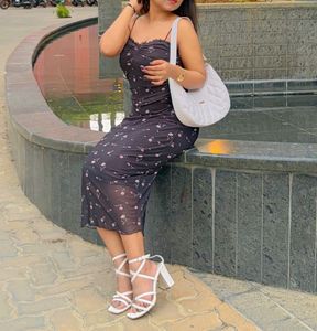 Chic Floral Print Midi Dress