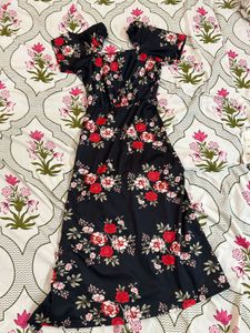 Japanese slit cut dress