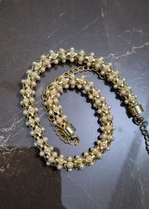 Pearl &amp; Gold Beaded Jewelry Set