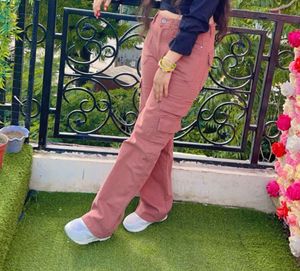 Trendy Pink Cargo Pants