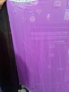 Magenta Embellished Saree
