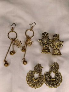 Vintage Style Peacock Drop Earrings