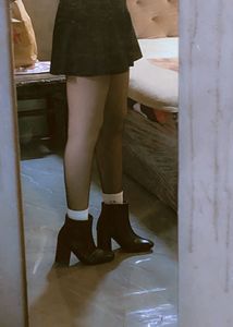Black Block heel ankle Boots