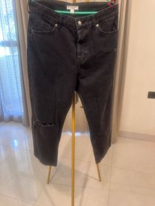 Grey Distressed Denim Jeans