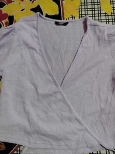 Shein Lavender Wrap Top