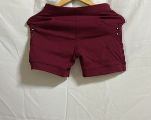 Maroon Casual Shorts