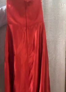 Stunning Red Gown with Sequined Bodice