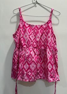 Pink Ethnic ikat top kurti