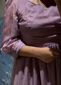 Lavender Ruffled Organza Dress
