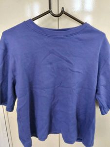 Casual Blue Half Sleeve T-Shirt