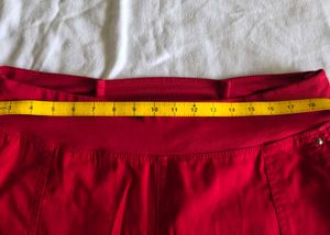 Vibrant Red Skinny Fit Pants