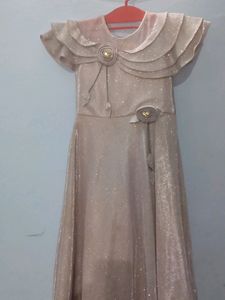 Glitter Gown For Girls With CanCan Shown In Pictur