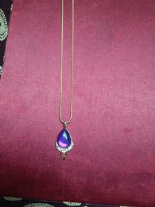 VINTAGE Elegant Purple Teardrop Necklace
