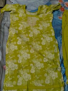 Floral Print Kurta and afgani salvar Set