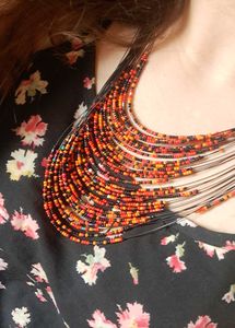 Unique Beaded Statement Necklace