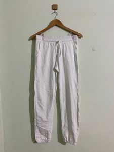 White Drawstring Joggers