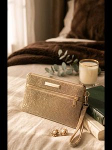 Sparkly Golden Wristlet