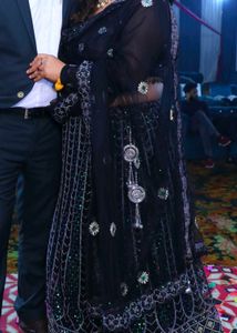Elegant Black Embroidered Lehanga set