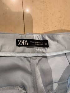 Light Blue Wide Leg Trousers