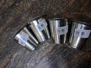 Set of 4 Stainless Steel Glasses