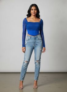 Blue Corset Top
