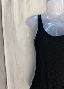 Stylish Black Mesh Tank Top