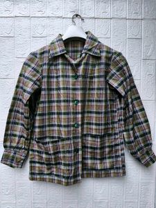 New with tag Korean Chic Plaid Oversized Shirt