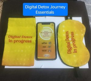 Digital Detox Pouch + Eyemask + Wooden phone