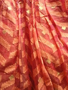Designer Orange &amp; Pink Gown