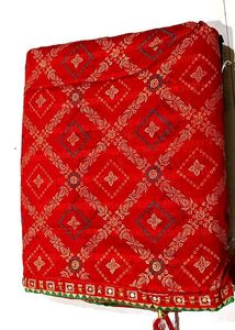 Beautiful Red Bandhani Saree