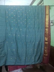 vintage  grey soft   mysore Silk saree